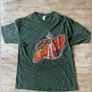 Seattle sonics vintage green tee XXL